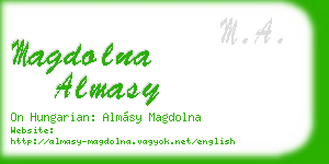 magdolna almasy business card